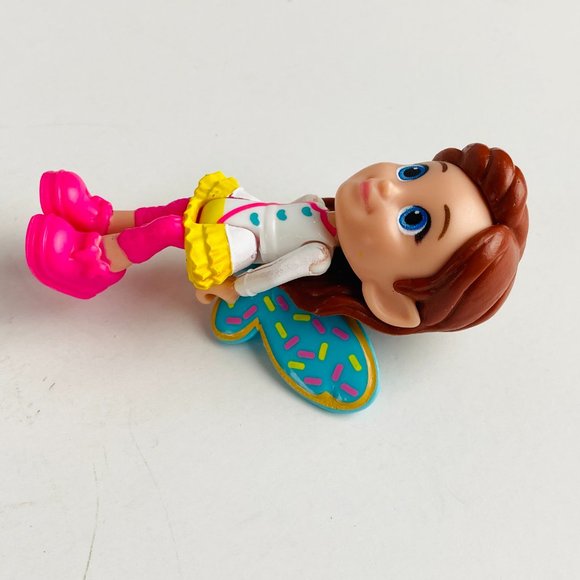 Miniature Doll Girl Fairy Blue Confetti Wings Pink Boots Pretend Toy Figure - Picture 8 of 8